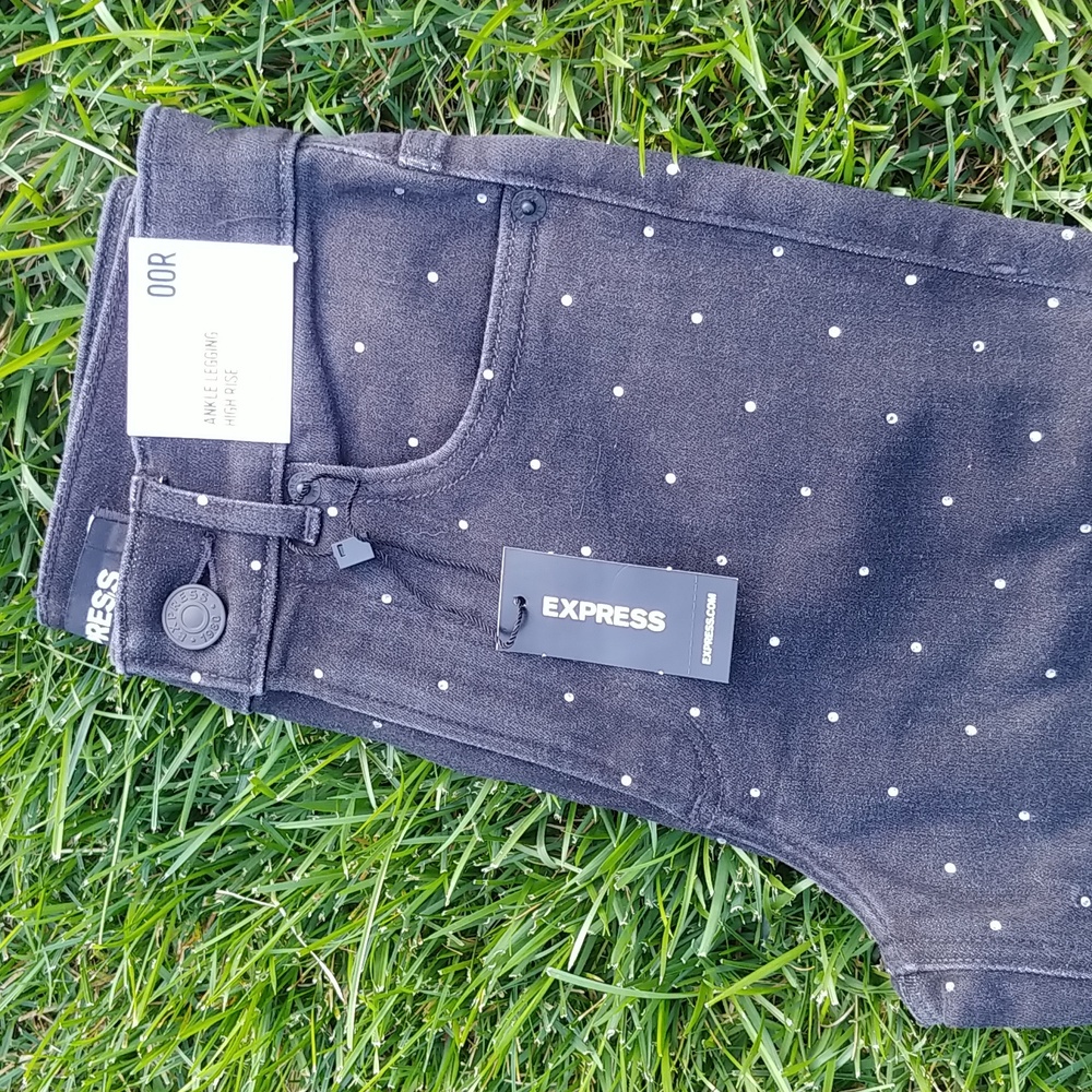 EXPRESS High Rise πBLINGπ Ankle Legging - Picture 2 of 11